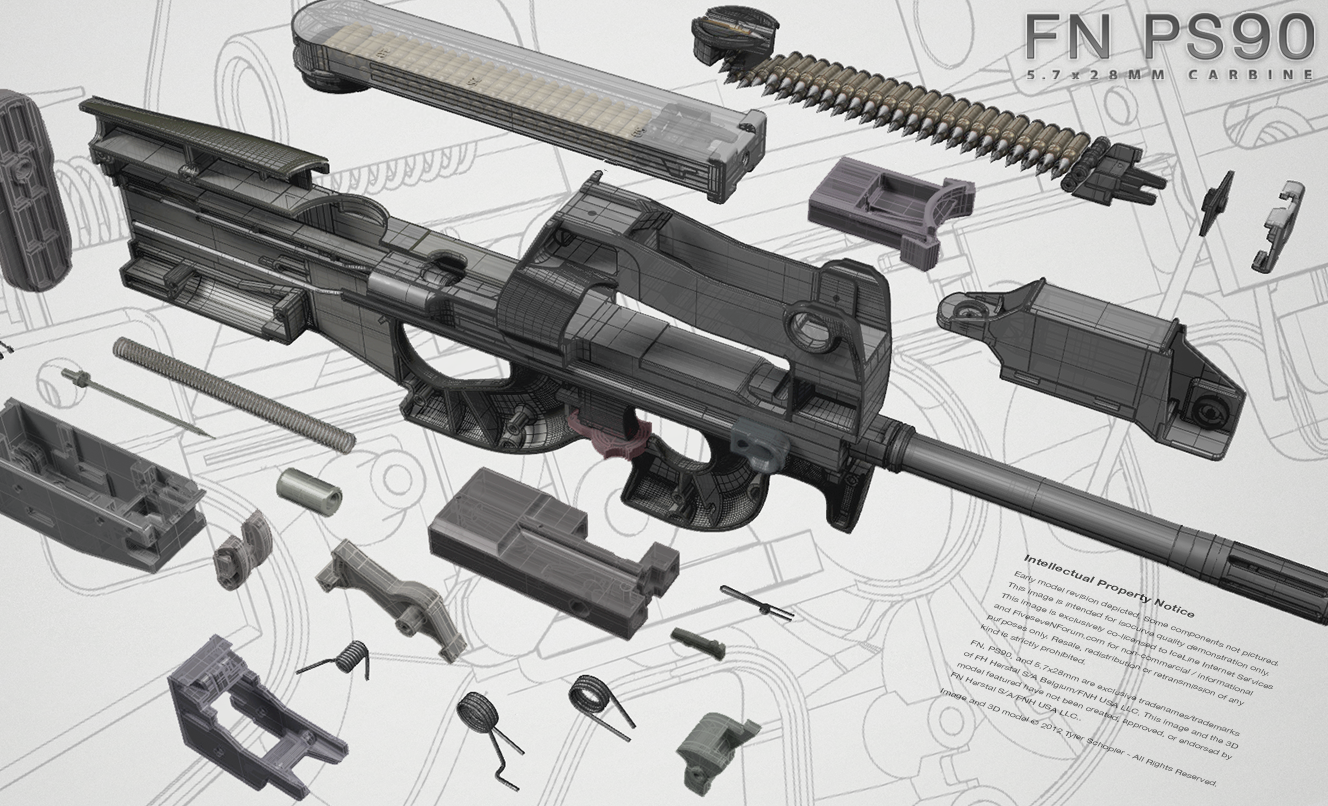 П б 90. FN p90 габариты.